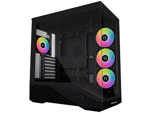 Számítógépház Lian Li Vector V100 Midi Tower, edzett üveg - fekete