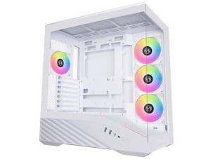 Számítógépház Lian Li Vector V100 Midi Tower, edzett üveg - fehér